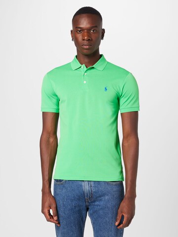 Coupe slim T-Shirt Polo Ralph Lauren en vert : devant