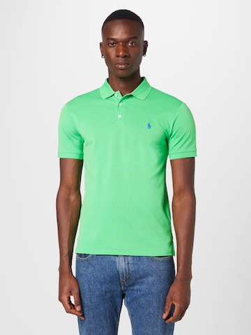 Polo Ralph Lauren Přiléhavý střih Tričko – zelená: přední strana