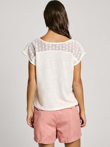 T-shirt 'Vernetta' Pepe Jeans en blanc