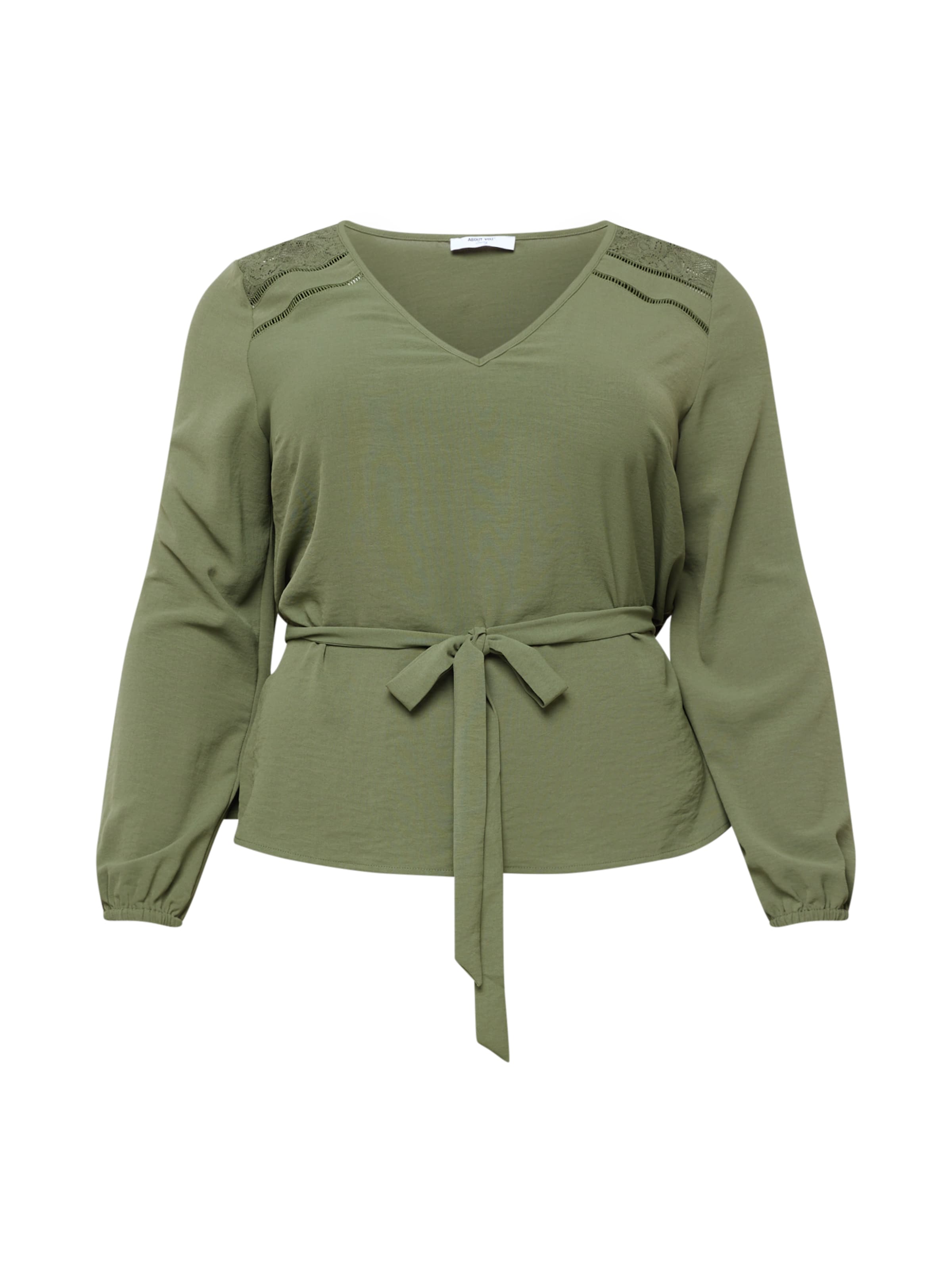 ABOUT YOU Curvy Bluse 'Julika' in Grün: Vorderseite