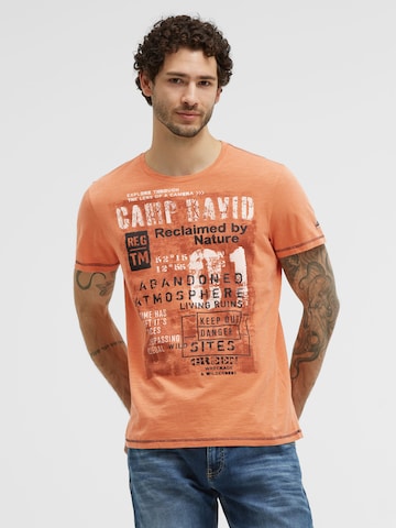 T-Shirt CAMP DAVID en orange : devant