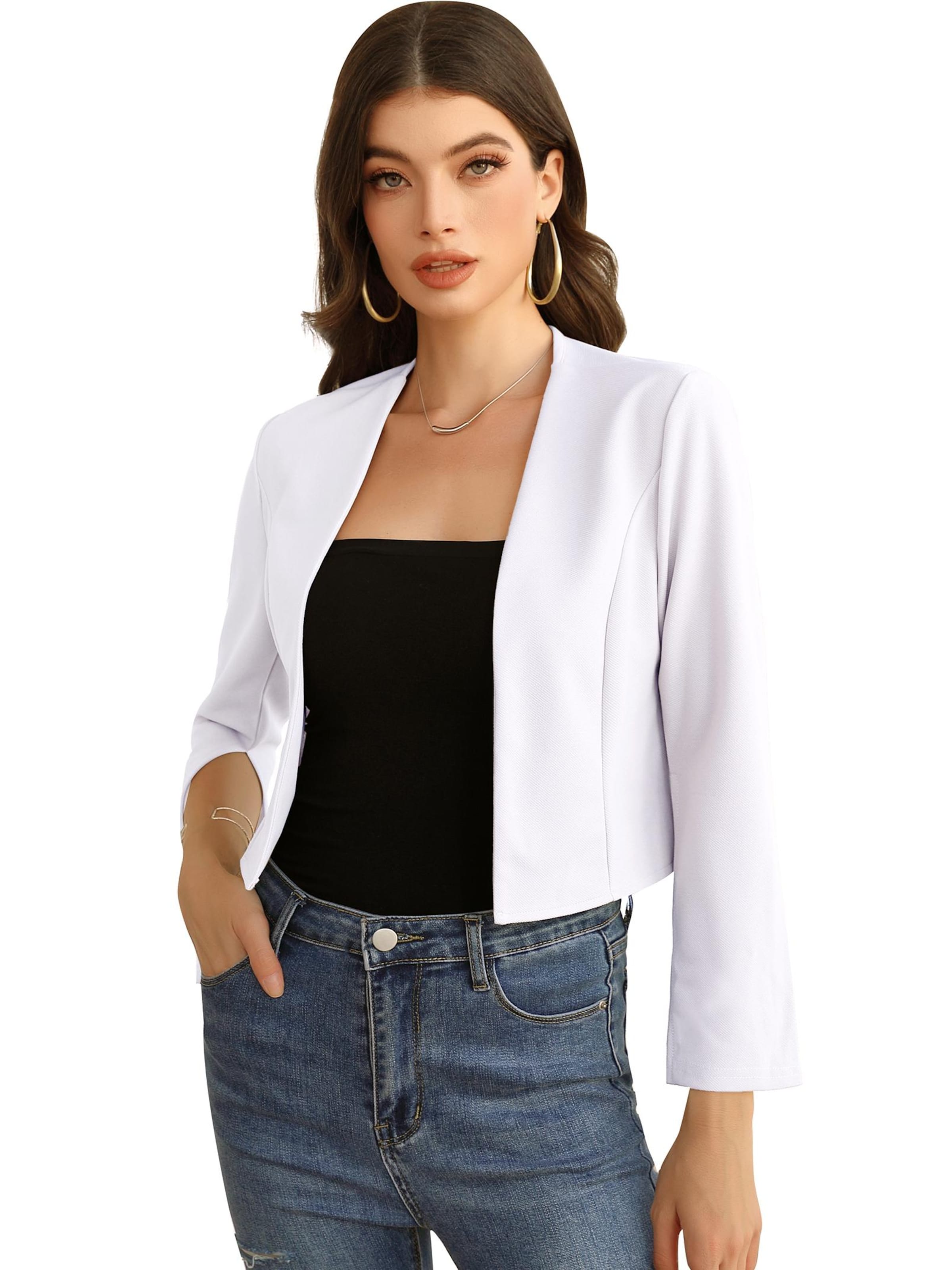 Yesfashion Blazer in White: front
