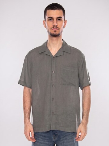 Only & Sons Comfort Fit Hemd 'CASTOR'‌‌‌ in Grau: Vorderseite
