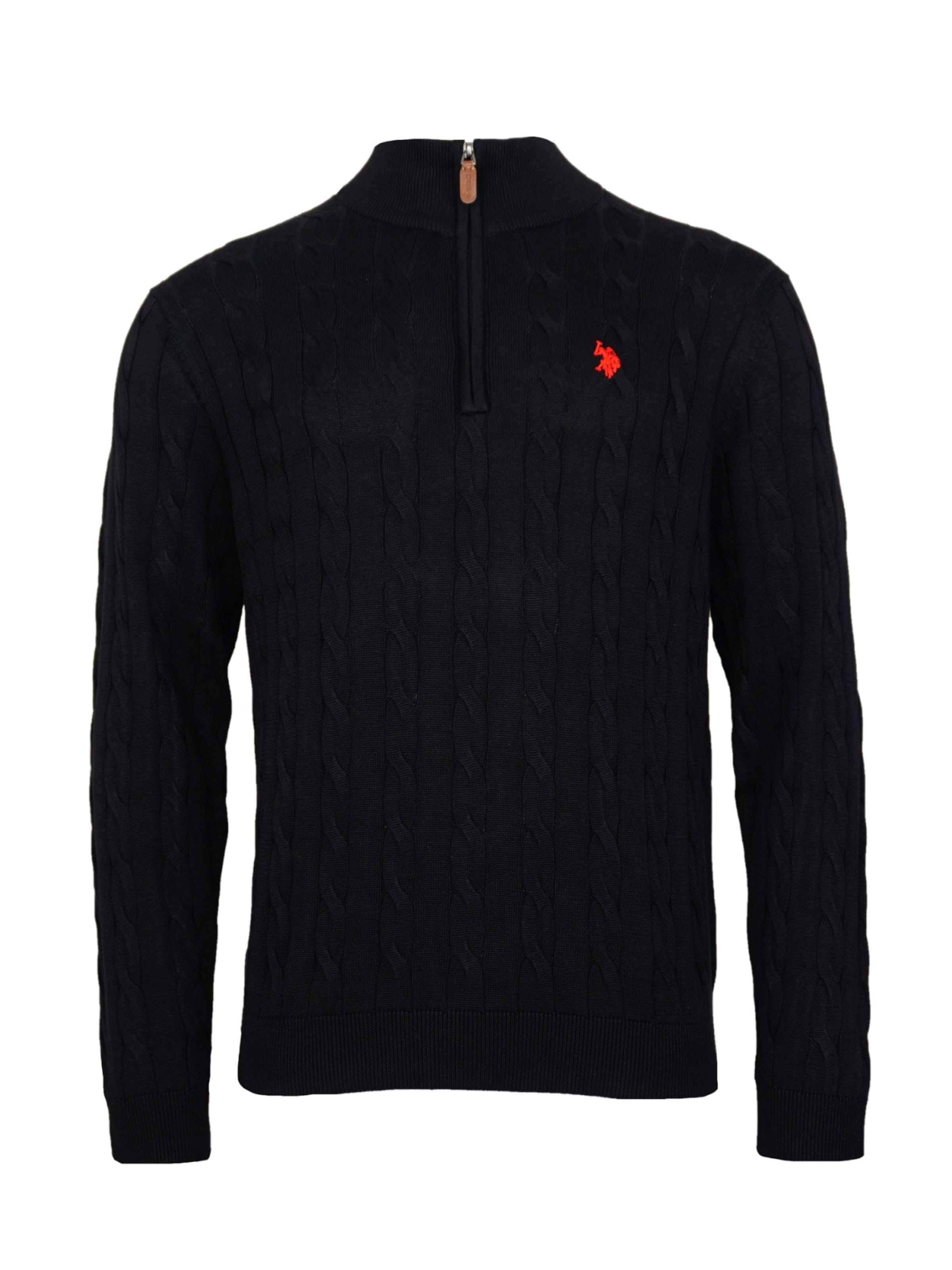 U.S. POLO ASSN. Pullover i sort: forside