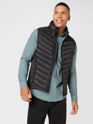 Gilet TOM TAILOR en noir : devant