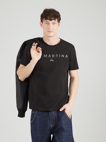 T-Shirt La Martina en noir : devant