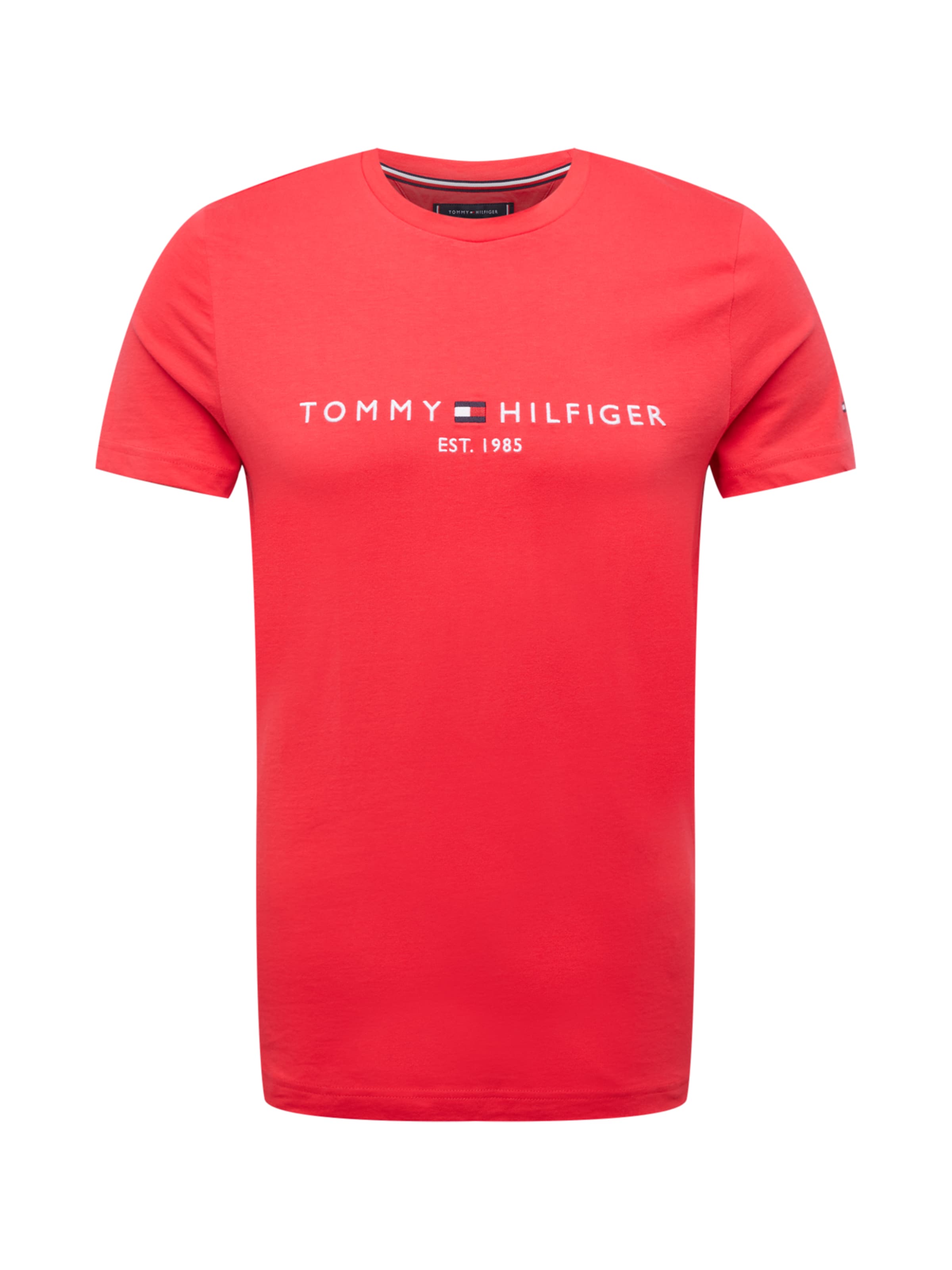red tommy hilfiger shirt