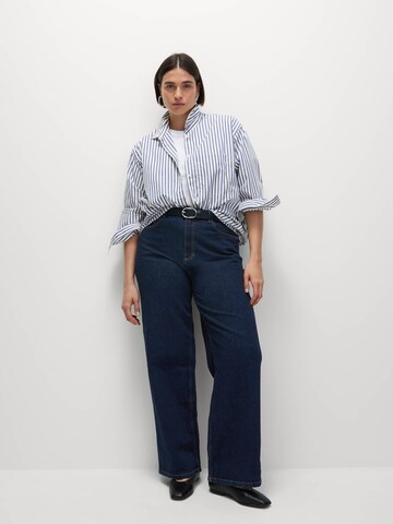 Marks & Spencer Wide leg Jeans in Blauw: voorkant