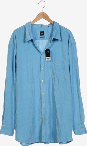 BOSS Button Up Shirt in 6XL in Blue: front