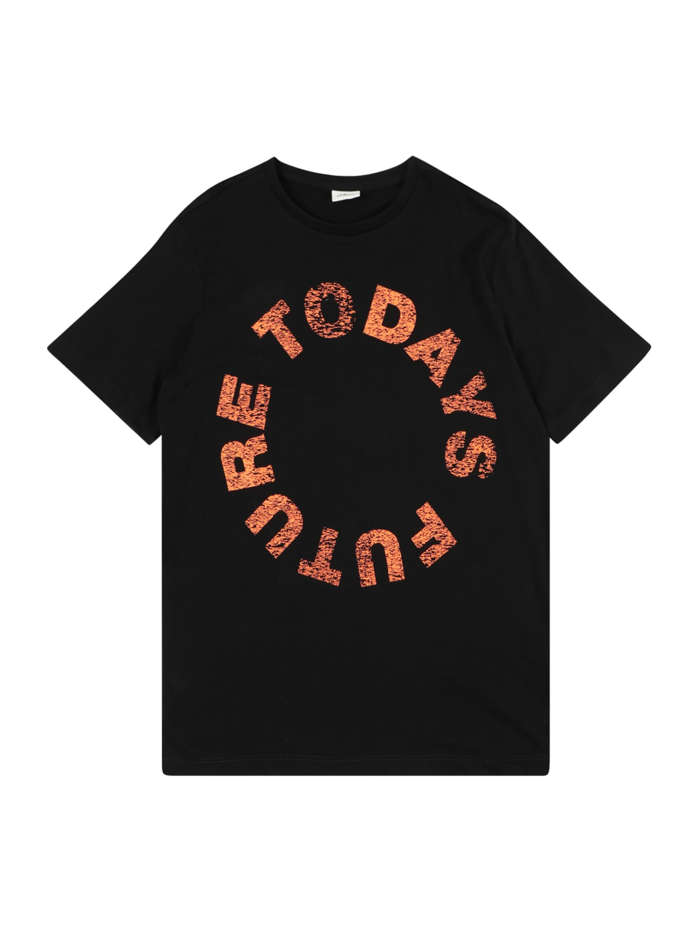 melns s.Oliver T-Krekls: no priekšpuses