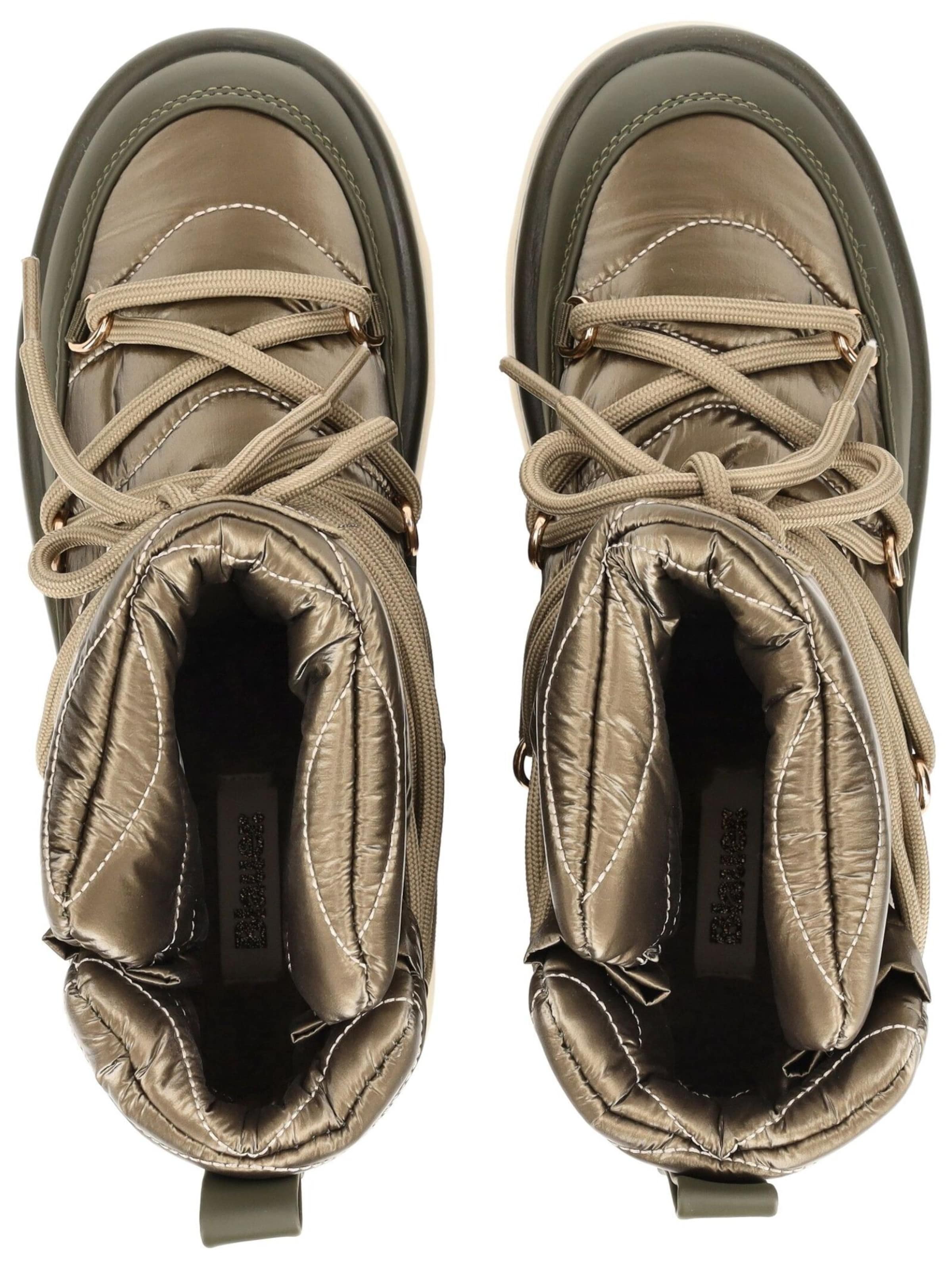 Stivaletto stringato di Blauer.USA in oro: superiore