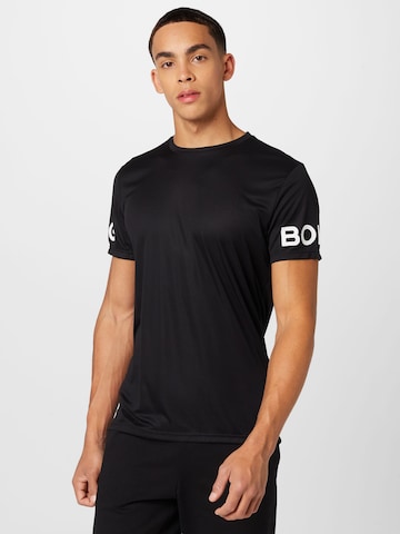 BJÖRN BORG Performance Shirt in Black: front