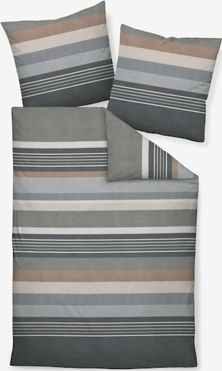 JANINE Bettbezug in beige / braun / grau / weiß, Produktansicht