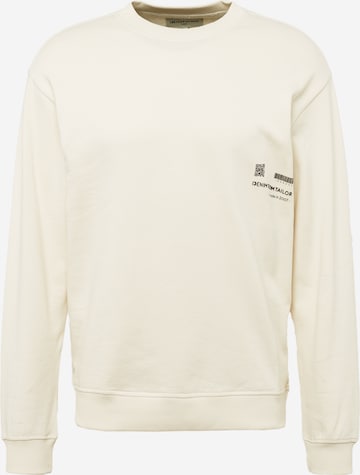 TOM TAILOR DENIM Sweatshirt in Beige: front