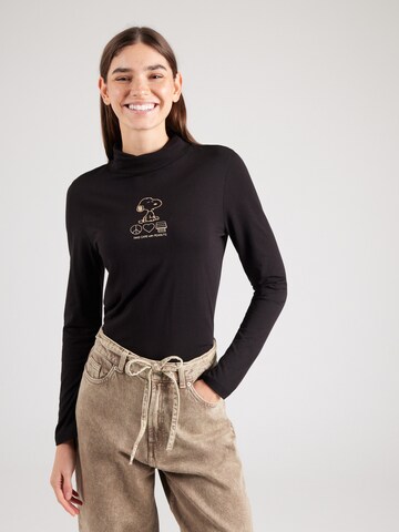 T-shirt 'Snoopy' Frogbox en noir : devant