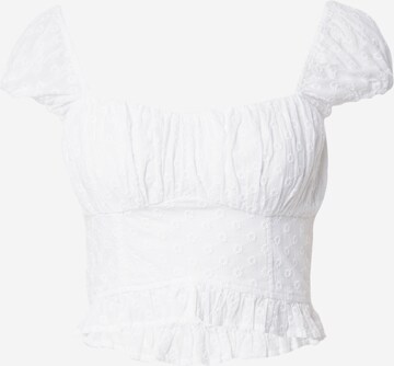 HOLLISTER Top in White: front