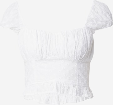 HOLLISTER - Top en blanco: frente