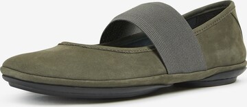 CAMPER Ballet Flats with Strap 'Right Nina' in Green: front