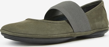 CAMPER Ballet Flats with Strap 'Right Nina' in Green: front