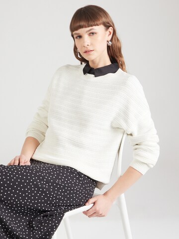 Pull-over QS en beige : devant