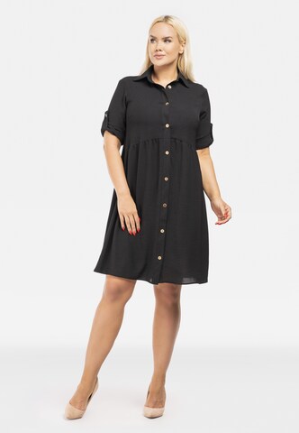 Robe-chemise 'ANKA' Karko en noir : devant