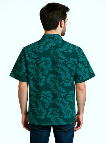 Hawaiihemdshop.de Regular fit Overhemd 'Hawaiihemd "Girls of Hawaii"' in Groen