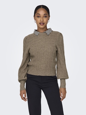 Pull-over 'ONLKatia' ONLY en marron : devant
