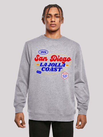 F4NT4STIC Sweatshirt 'San Diego' in Grey: front