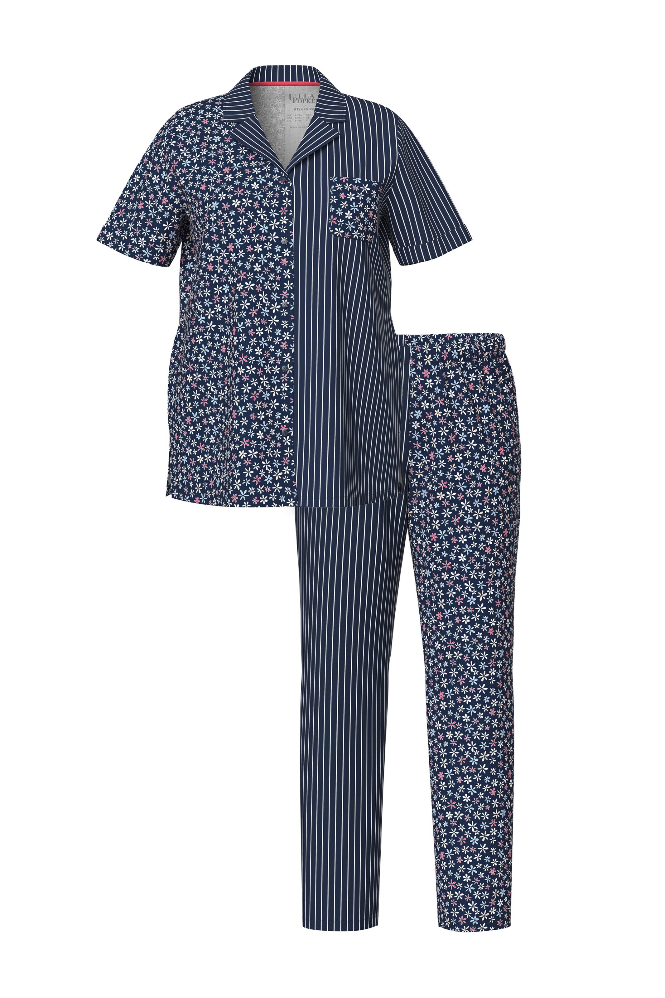Ulla Popken Pajama in Blue: front
