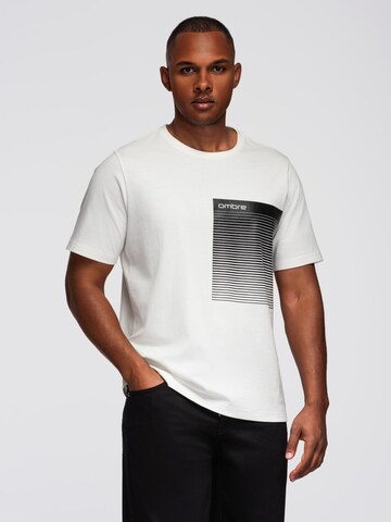 balts Ombre T-Krekls