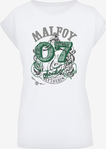 F4NT4STIC Shirt 'Harry Potter Draco Malfoy Seeker' in Wit: voorkant