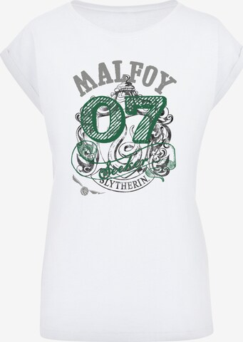 Maglietta 'Harry Potter Draco Malfoy Seeker' di F4NT4STIC in bianco: frontale