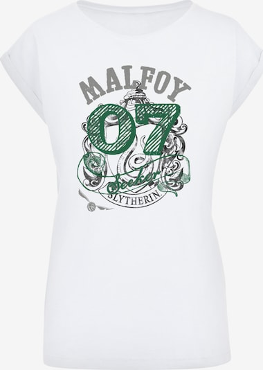 F4NT4STIC T-Shirt 'Harry Potter Draco Malfoy Seeker' in grau / grün / weiß, Produktansicht