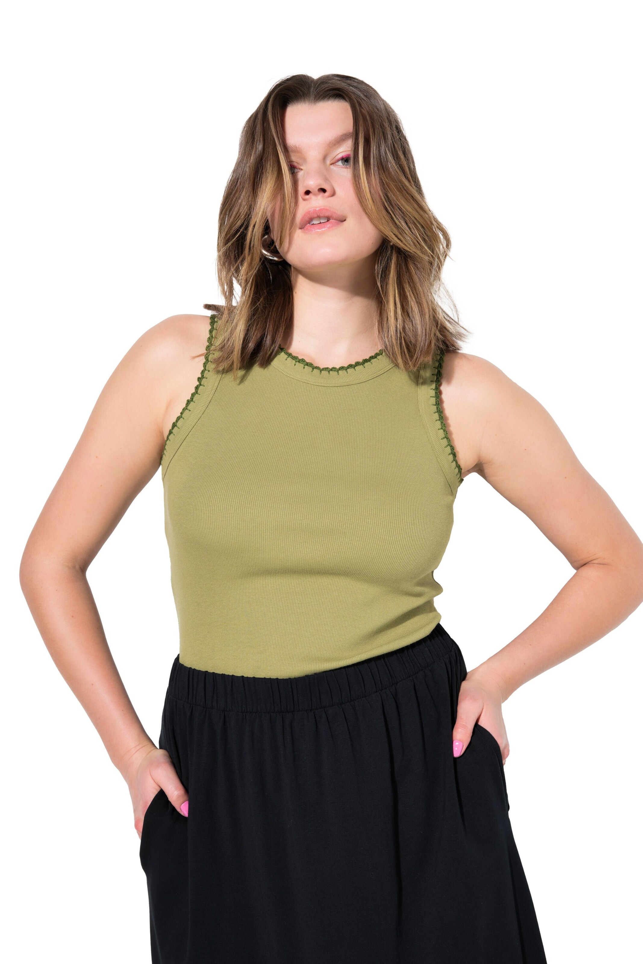 Studio Untold Top in Groen: voorkant