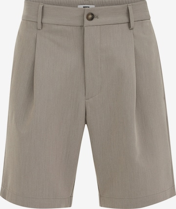 pilka WE Fashion Laisvas Klostuotos kelnės: priekis