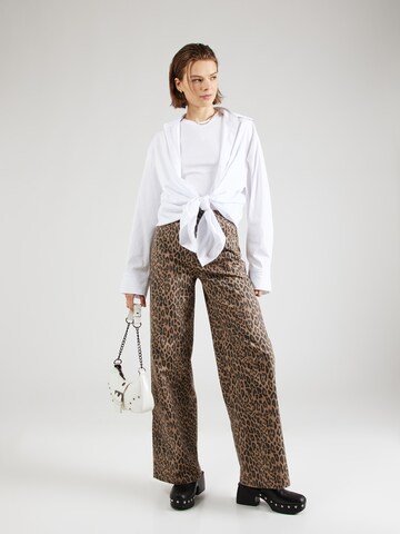 Wide leg Jeans 'OBJSENI' di OBJECT in marrone