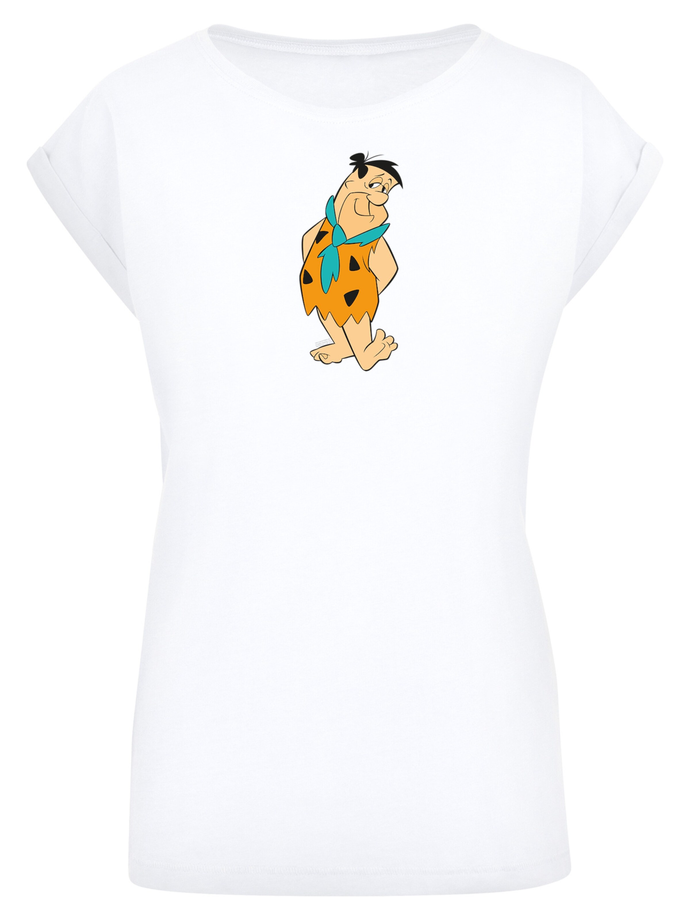T-shirt 'Fred Feuerstein Kick' F4NT4STIC en blanc : devant
