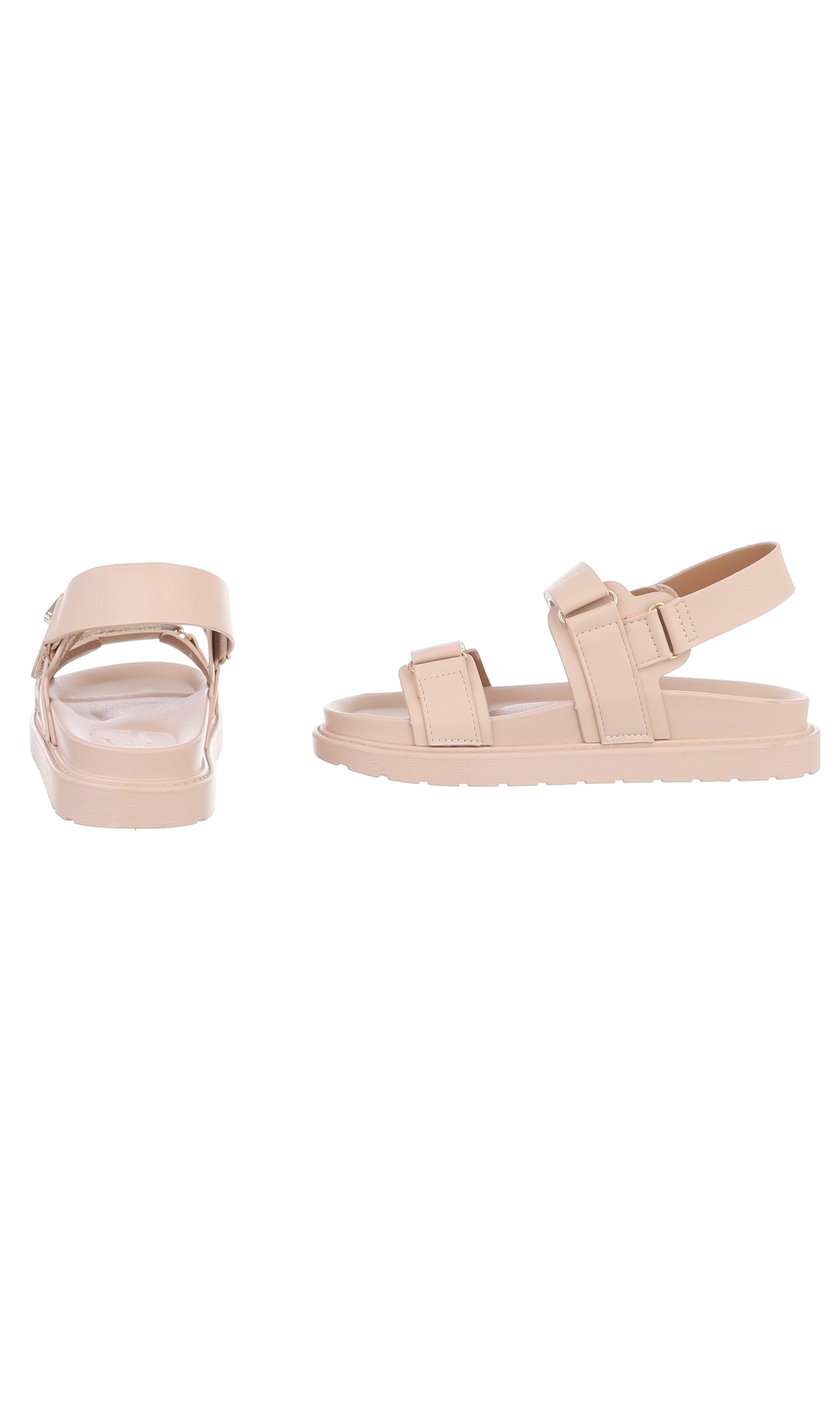 Ital-Design Strap Sandals in Beige