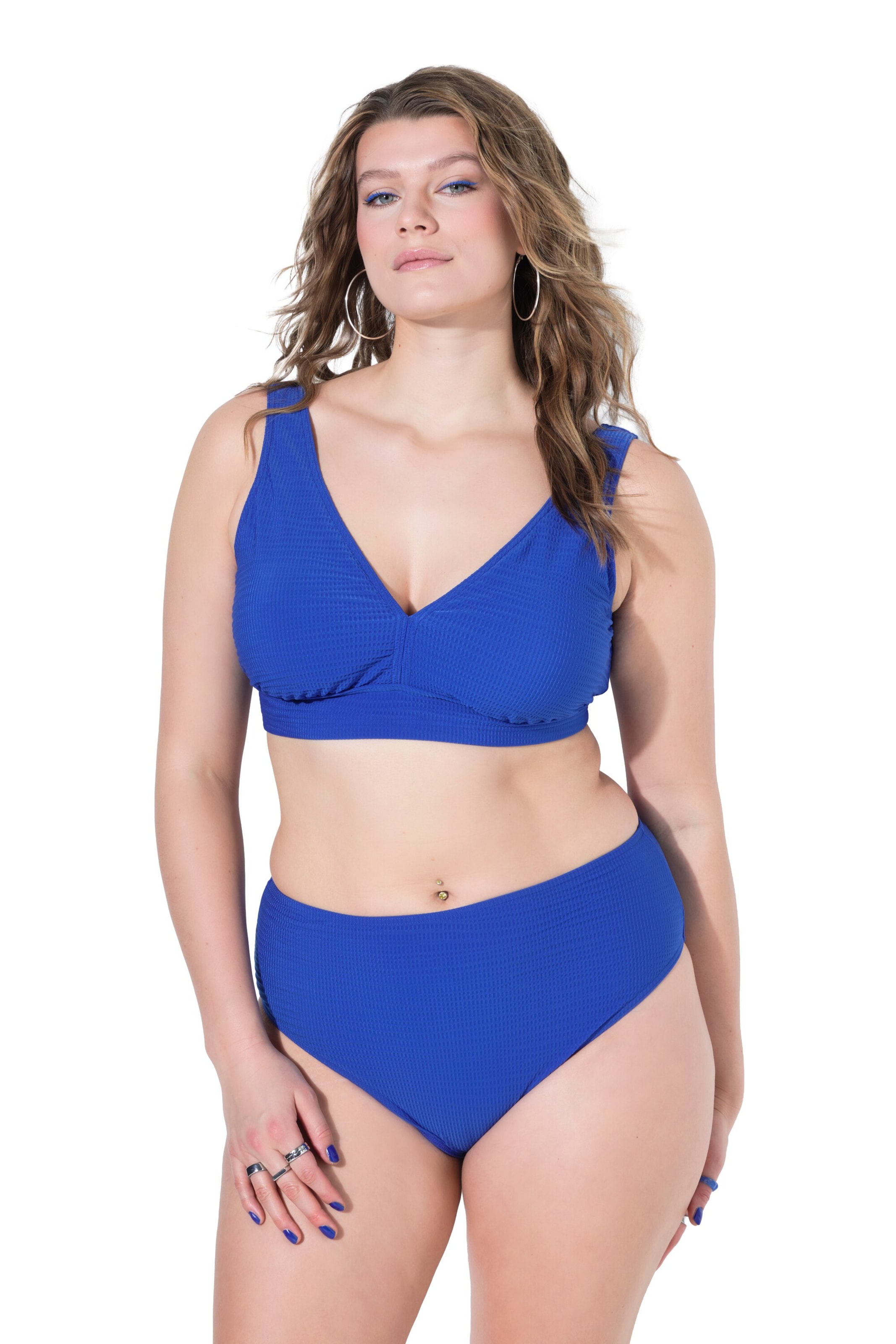 Studio Untold Bandeau BH in Blau: Vorderseite