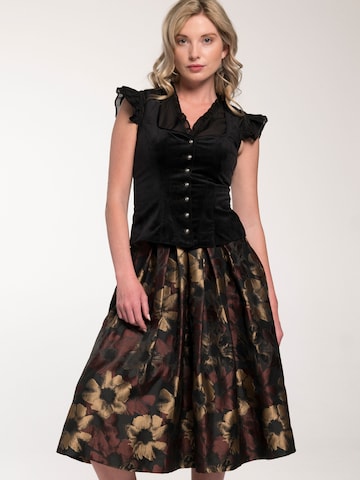 Blouse folklorique 'Fliss' SPIETH & WENSKY en noir : devant