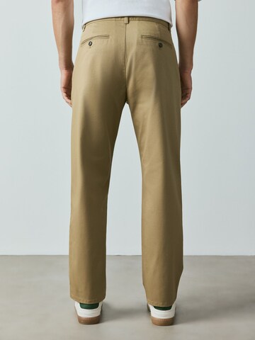 Next regular Lærredsbukser i beige
