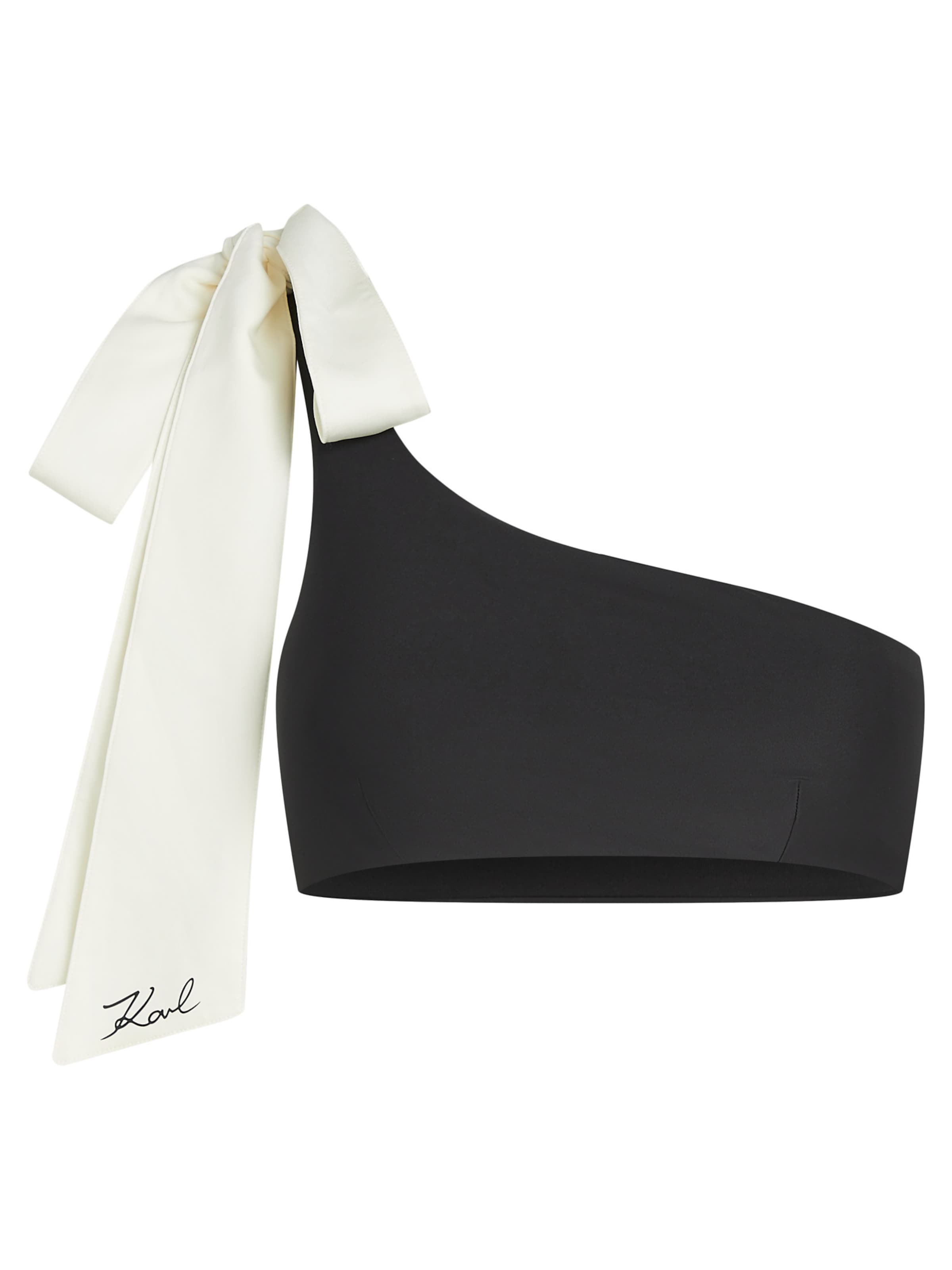 Karl Lagerfeld Bandeau Bikini felső - fekete: elől