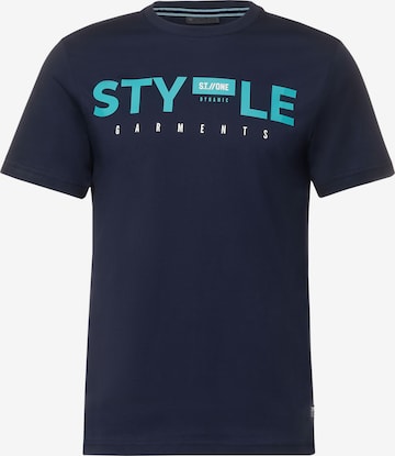 Street One MEN Shirt in Blue: front