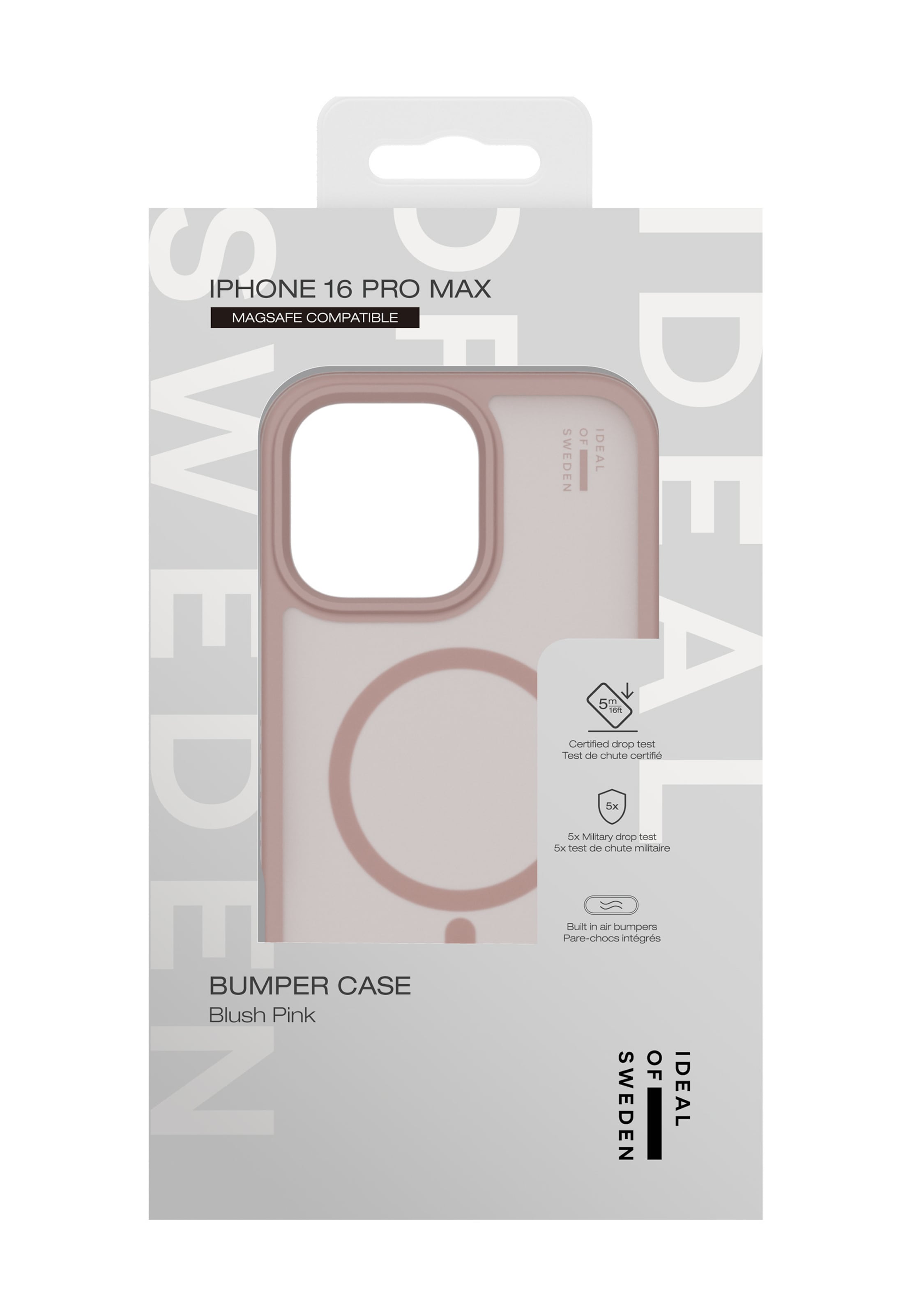 Protection pour smartphone 'iPhone 16 Pro Max' iDeal of Sweden en rose