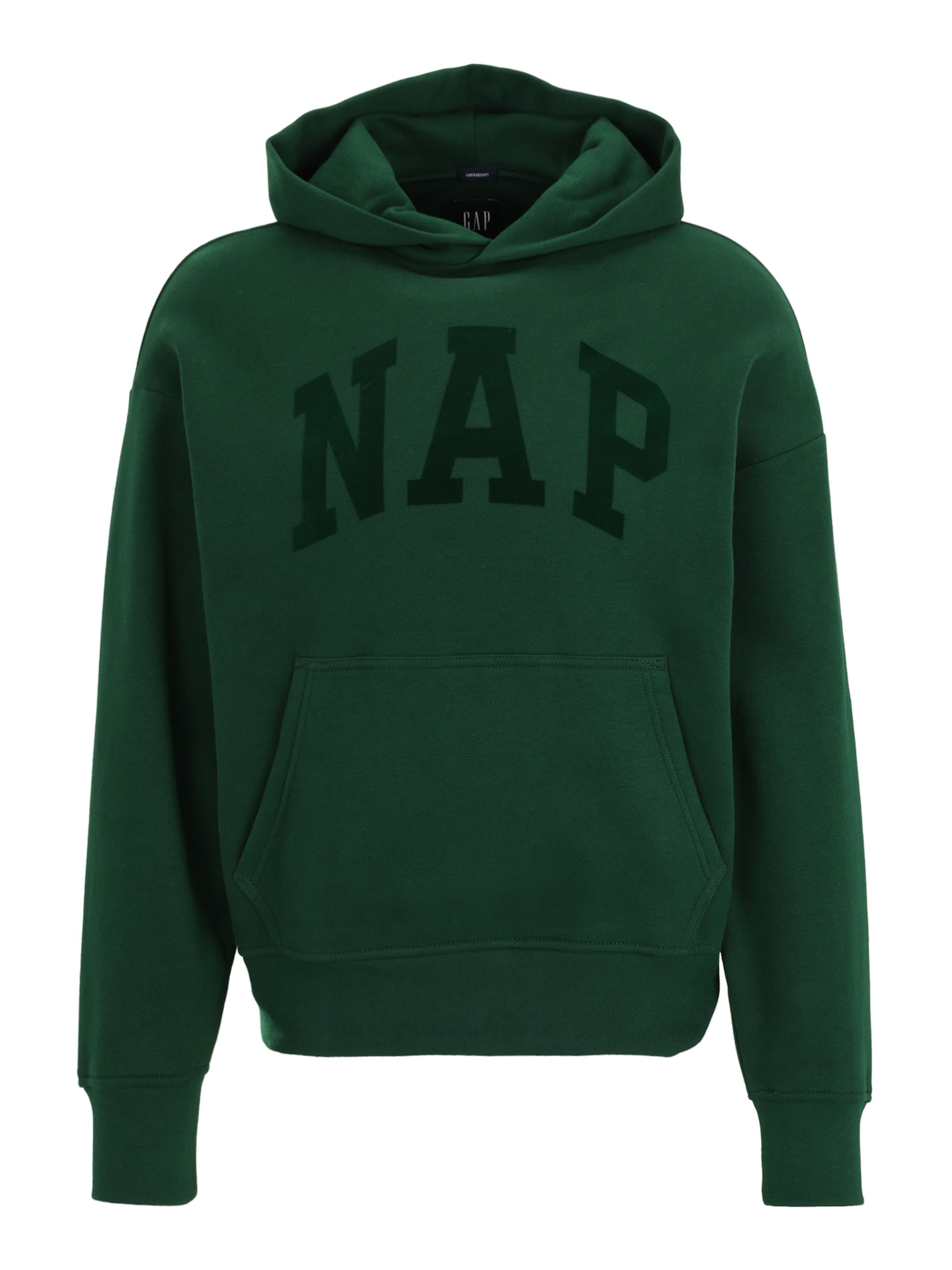 GAP Sweatshirt 'NAP' i grön: framsida