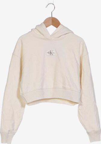 Calvin Klein Jeans Sweatshirt & Zip-Up Hoodie in XXS in White: front