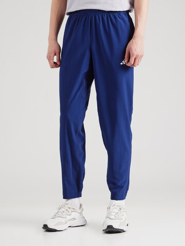 ADIDAS PERFORMANCE Tapered Sports trousers 'TR-ES' in Blue: front