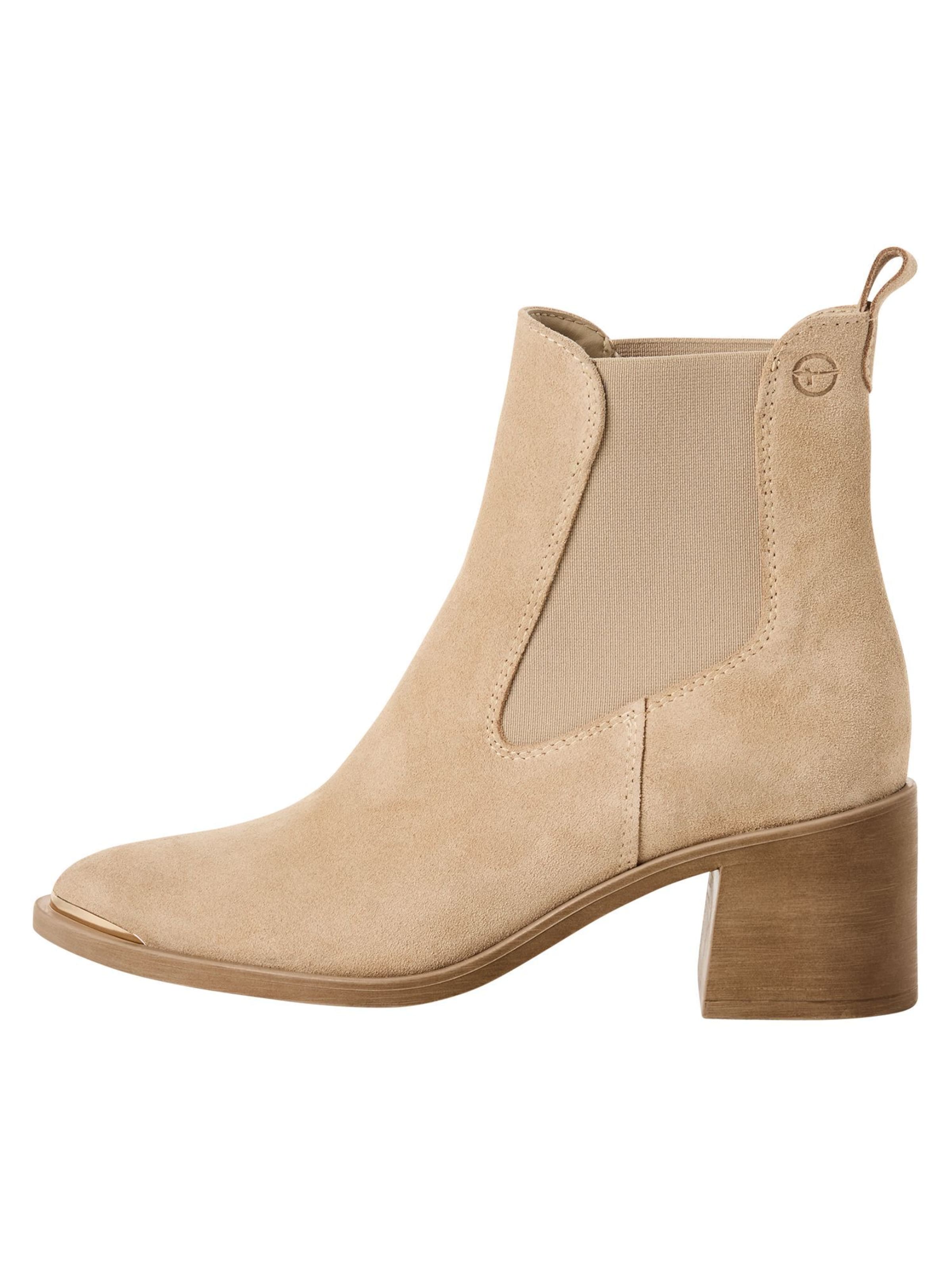 Tamaris Chelsea boots in Beige