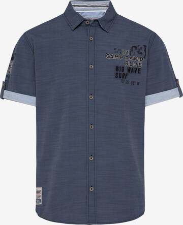 CAMP DAVID Regular fit Button Up Shirt in Blue: front