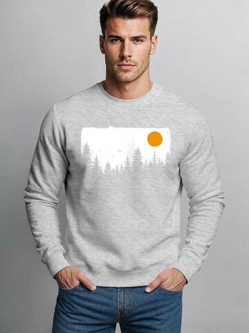 Neverless Sweatshirt 'Forest' in Grey